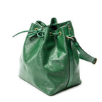 Shoulder Bag Noe Black Stitching PM Green Epi