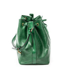 Shoulder Bag Noe Black Stitching PM Green Epi