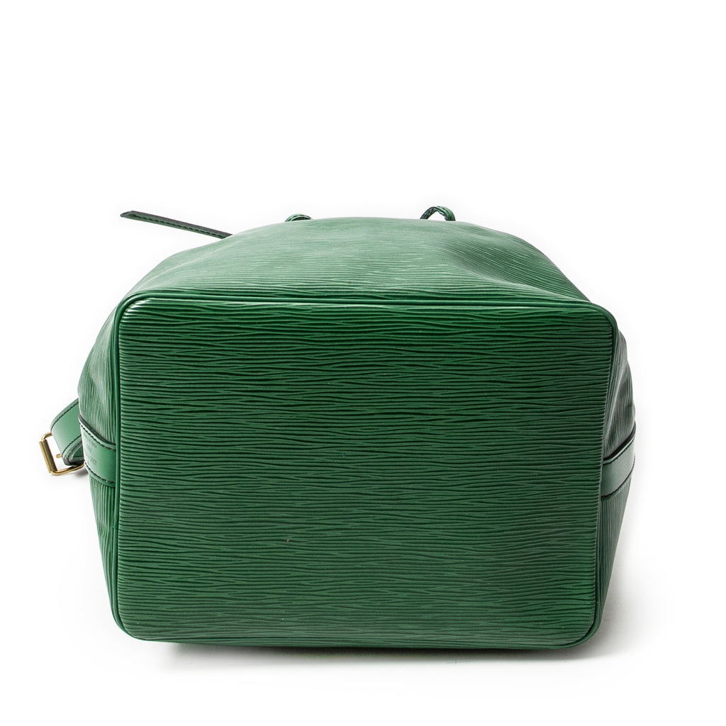 Shoulder Bag Noe Black Stitching PM Green Epi