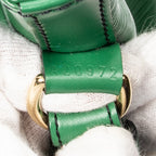 Shoulder Bag Noe Black Stitching PM Green Epi