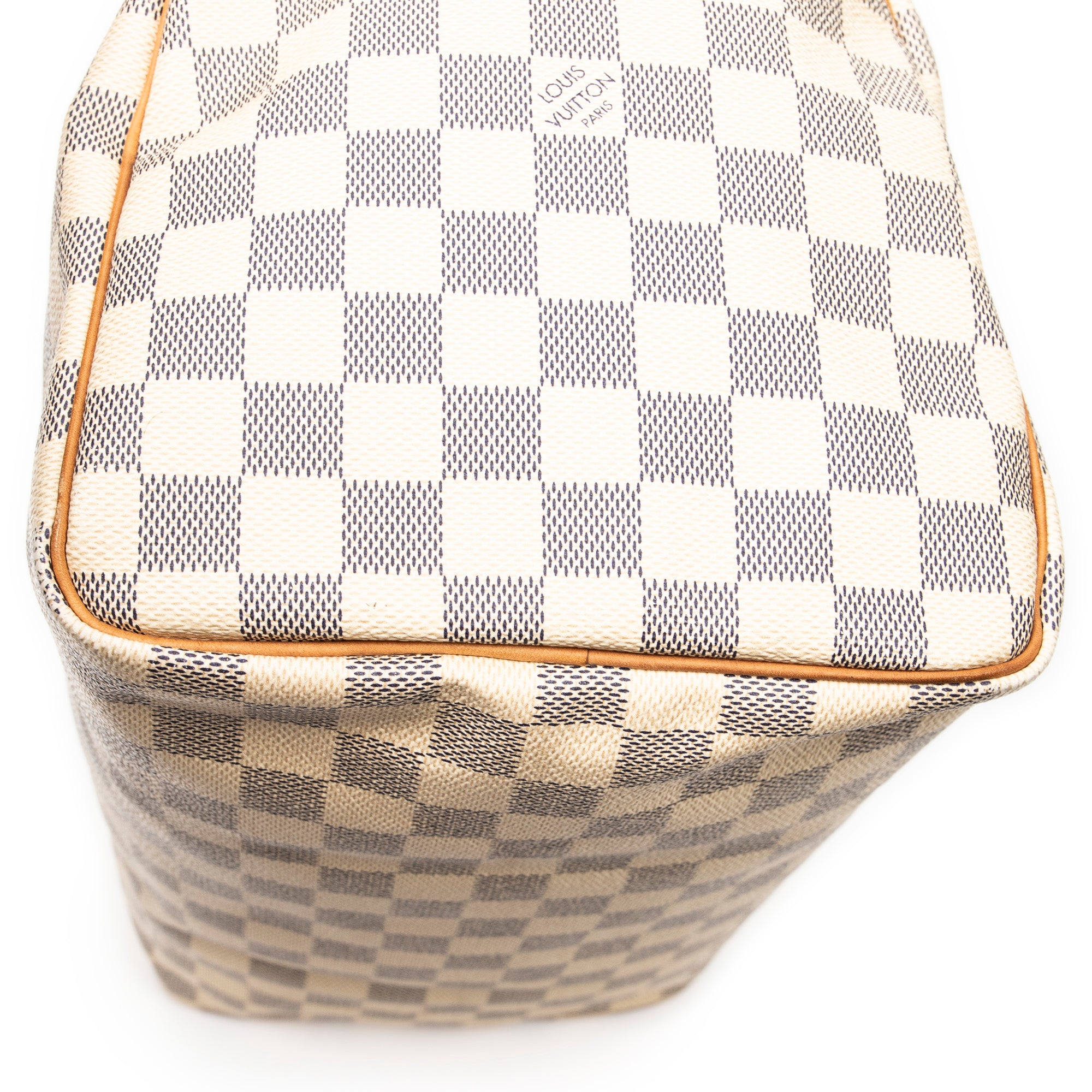 Bolso de mano Speedy 30 Damier Azur color marfil
