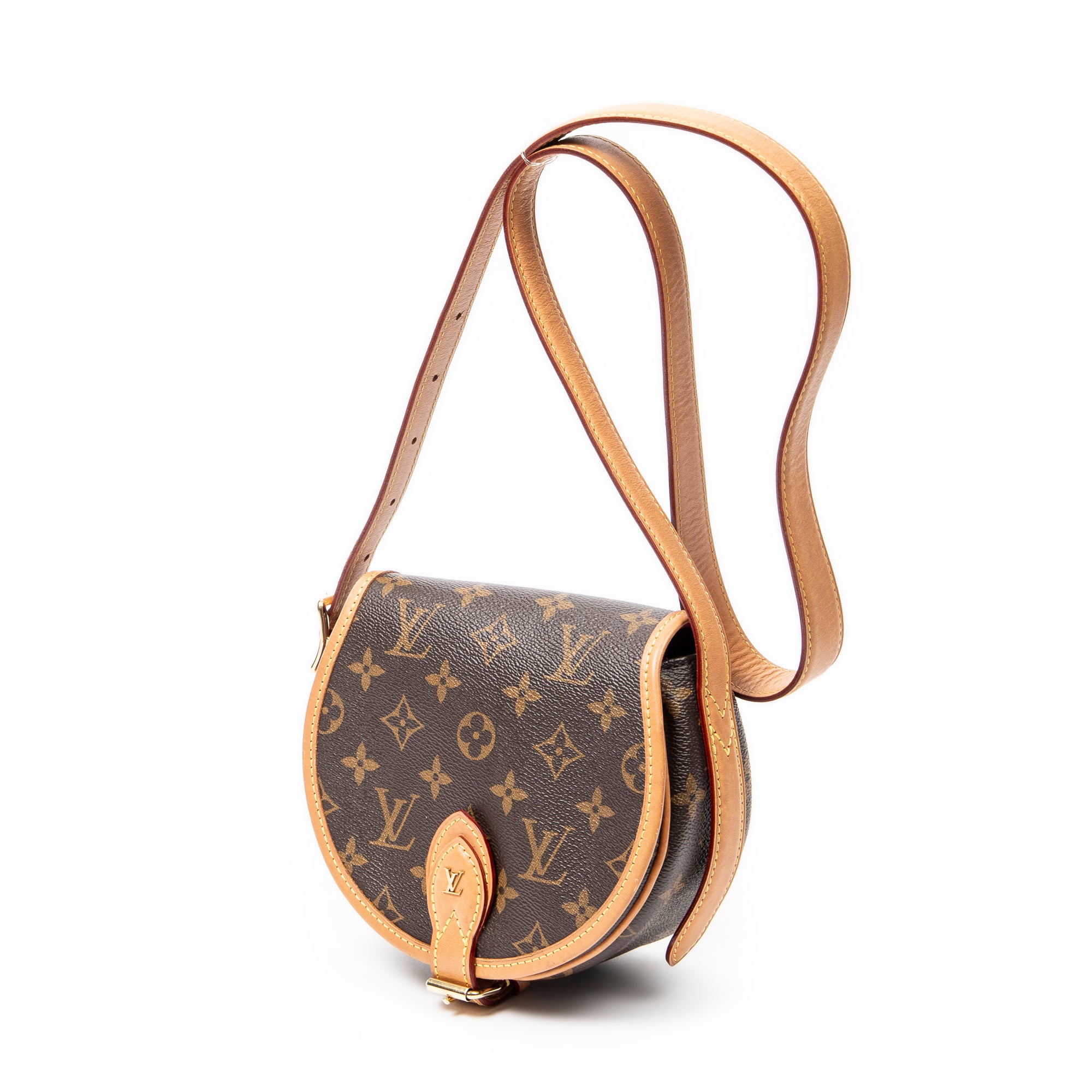 Shoulder Bag Tan Blanc Brown Monogram Canvas