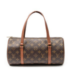 Handbag Papillon 30 Brown Monogram Canvas