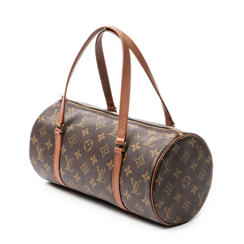 Handbag Papillon 30 Brown Monogram Canvas