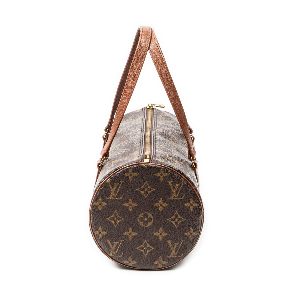 Handbag Papillon 30 Brown Monogram Canvas