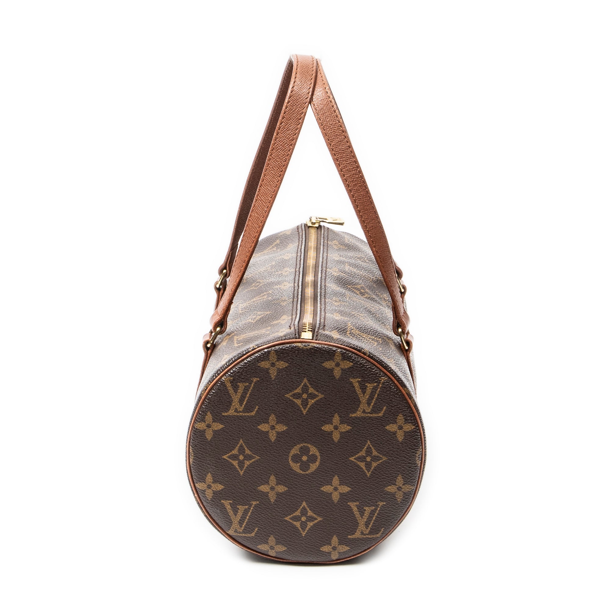 Handbag Papillon 30 Brown Monogram Canvas