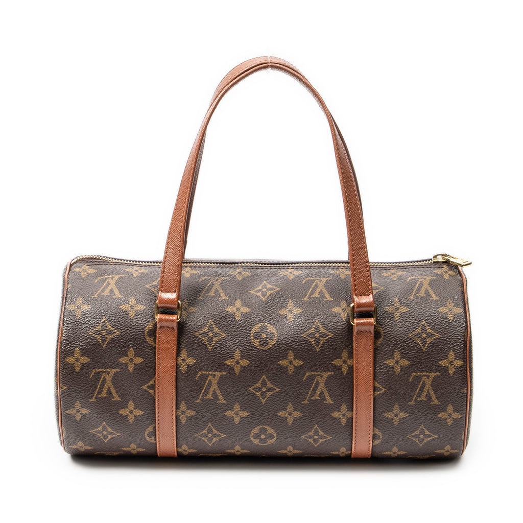 Handbag Papillon 30 Brown Monogram Canvas