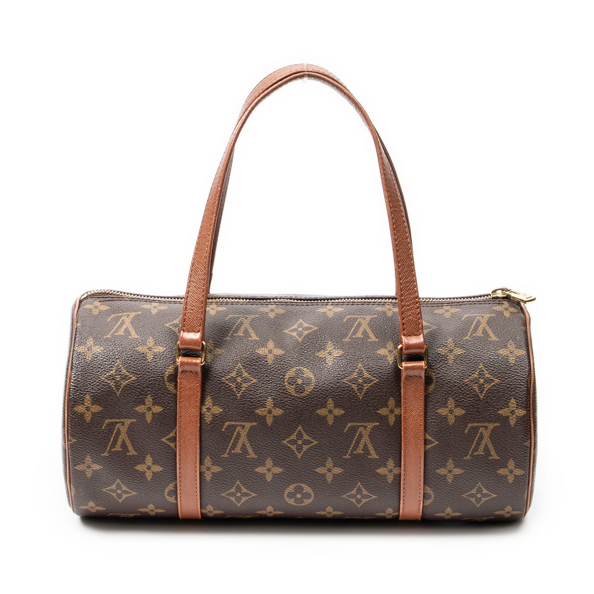 Handbag Papillon 30 Brown Monogram Canvas