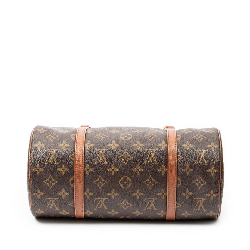 Handbag Papillon 30 Brown Monogram Canvas