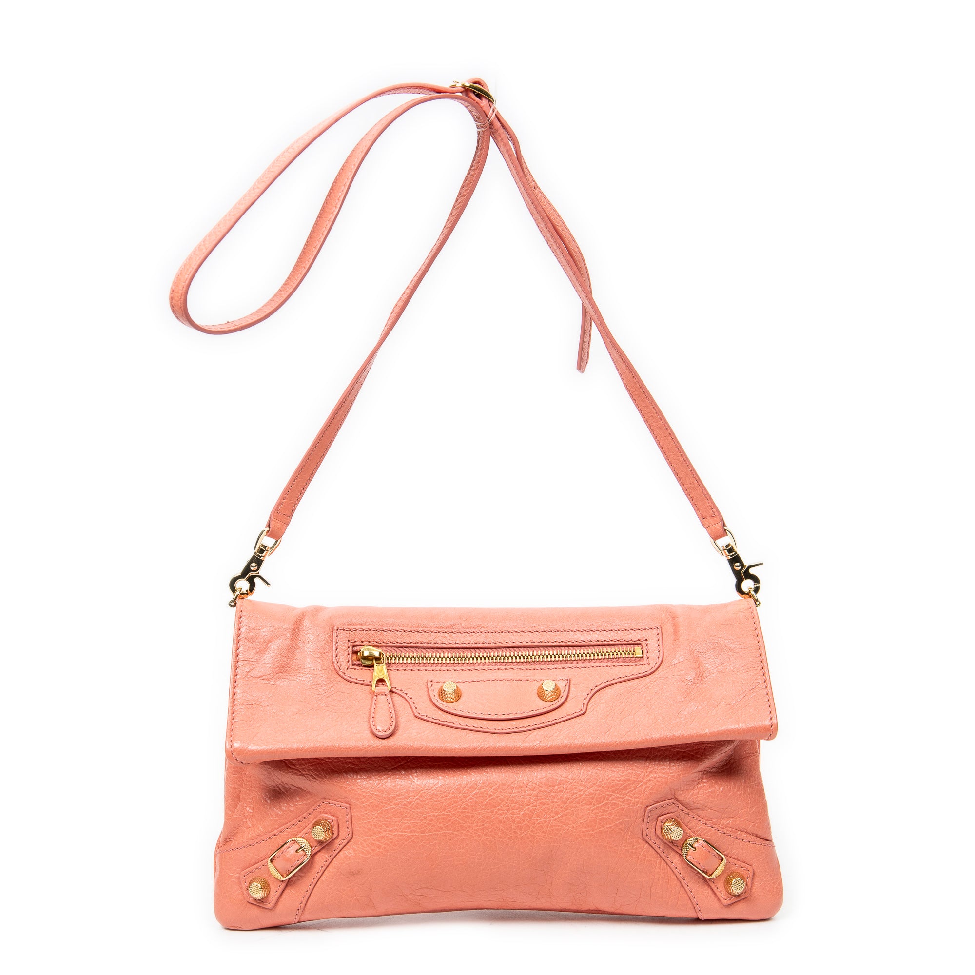 Shoulder Bag Giant 12 Envelope Clutch Crossbody Peach Distressed