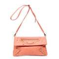 Shoulder Bag Giant 12 Envelope Clutch Crossbody Peach Distressed Calfskin Leather