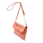 Shoulder Bag Giant 12 Envelope Clutch Crossbody Peach Distressed Calfskin Leather