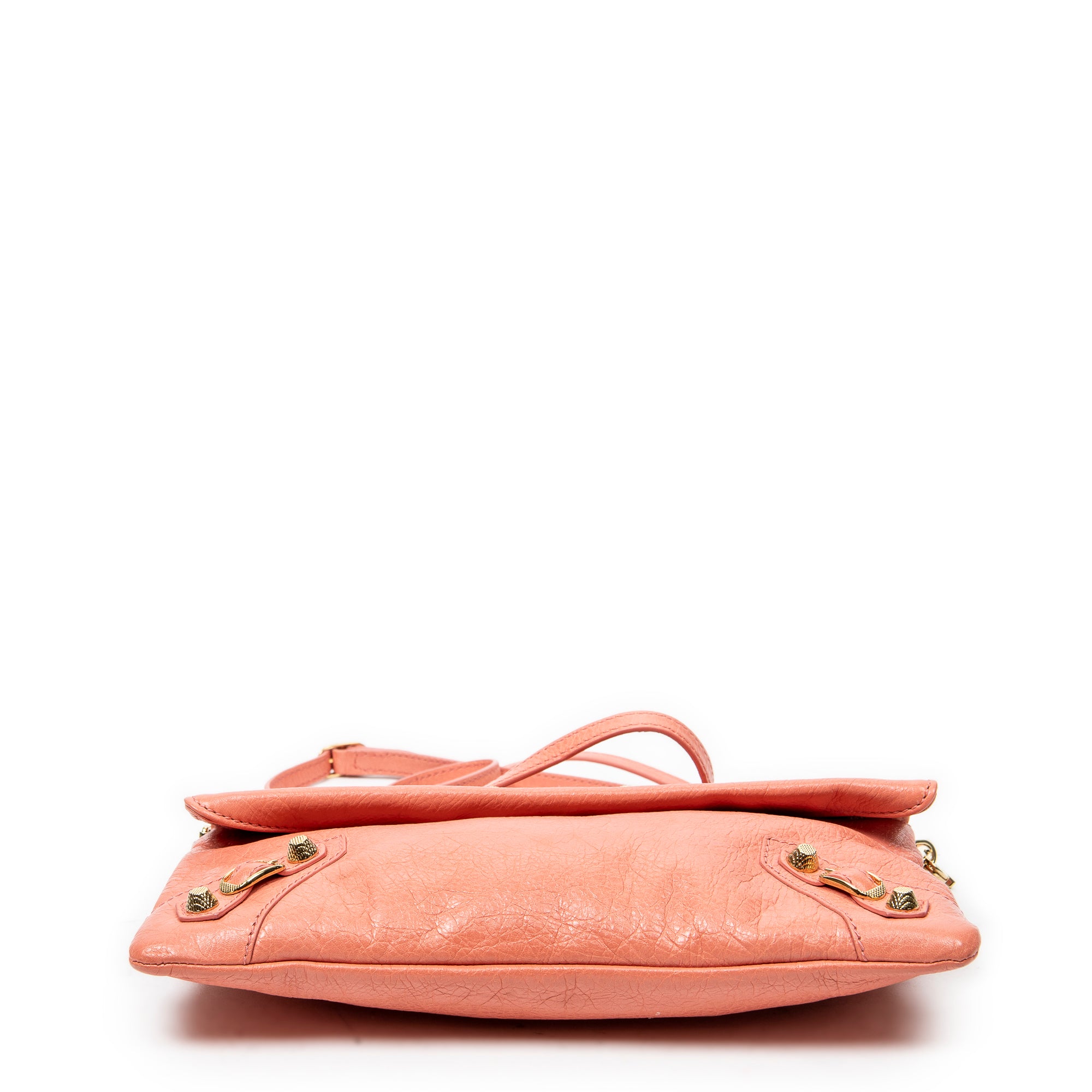 Shoulder Bag Giant 12 Envelope Clutch Crossbody Peach Distressed Calfskin Leather