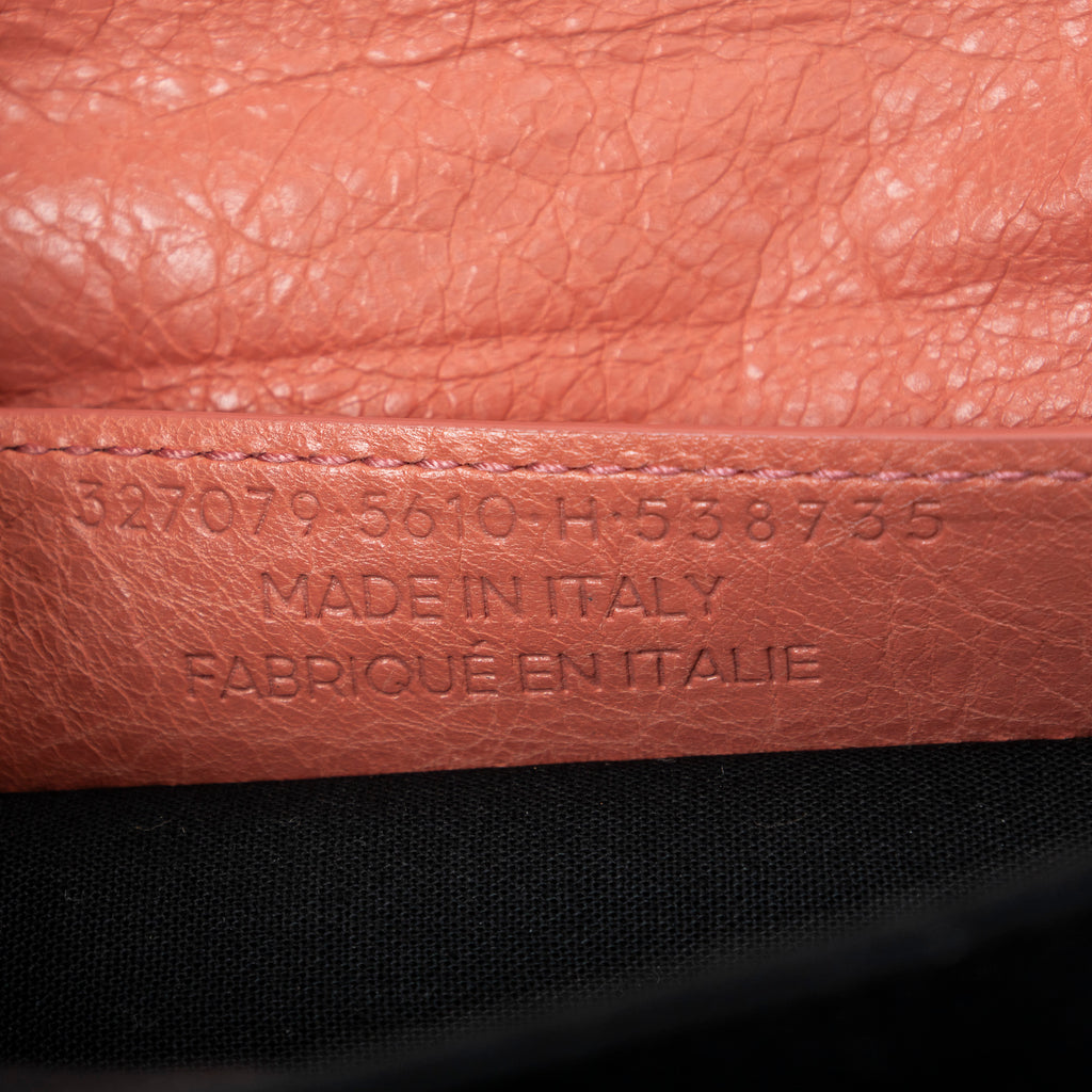 Shoulder Bag Giant 12 Envelope Clutch Crossbody Peach Distressed Calfskin Leather