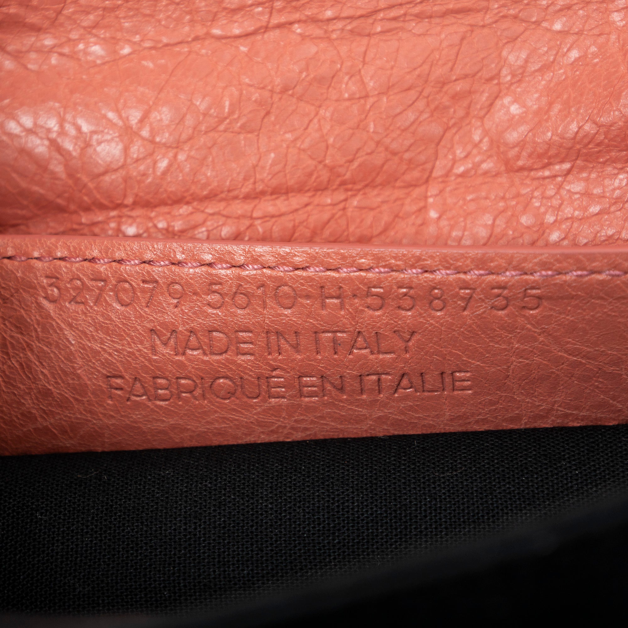 Shoulder Bag Giant 12 Envelope Clutch Crossbody Peach Distressed Calfskin Leather