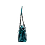 Shoulder Bag Chain Shoulder Bag Teal Intrecciato Leather