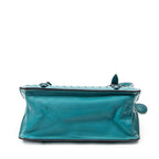 Shoulder Bag Chain Shoulder Bag Teal Intrecciato Leather