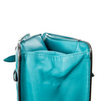Shoulder Bag Chain Shoulder Bag Teal Intrecciato Leather