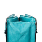 Shoulder Bag Chain Shoulder Bag Teal Intrecciato Leather