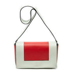 Shoulder Bag Medium Frame Crossbody Red Calfskin Leather