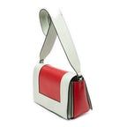 Shoulder Bag Medium Frame Crossbody Red Calfskin Leather