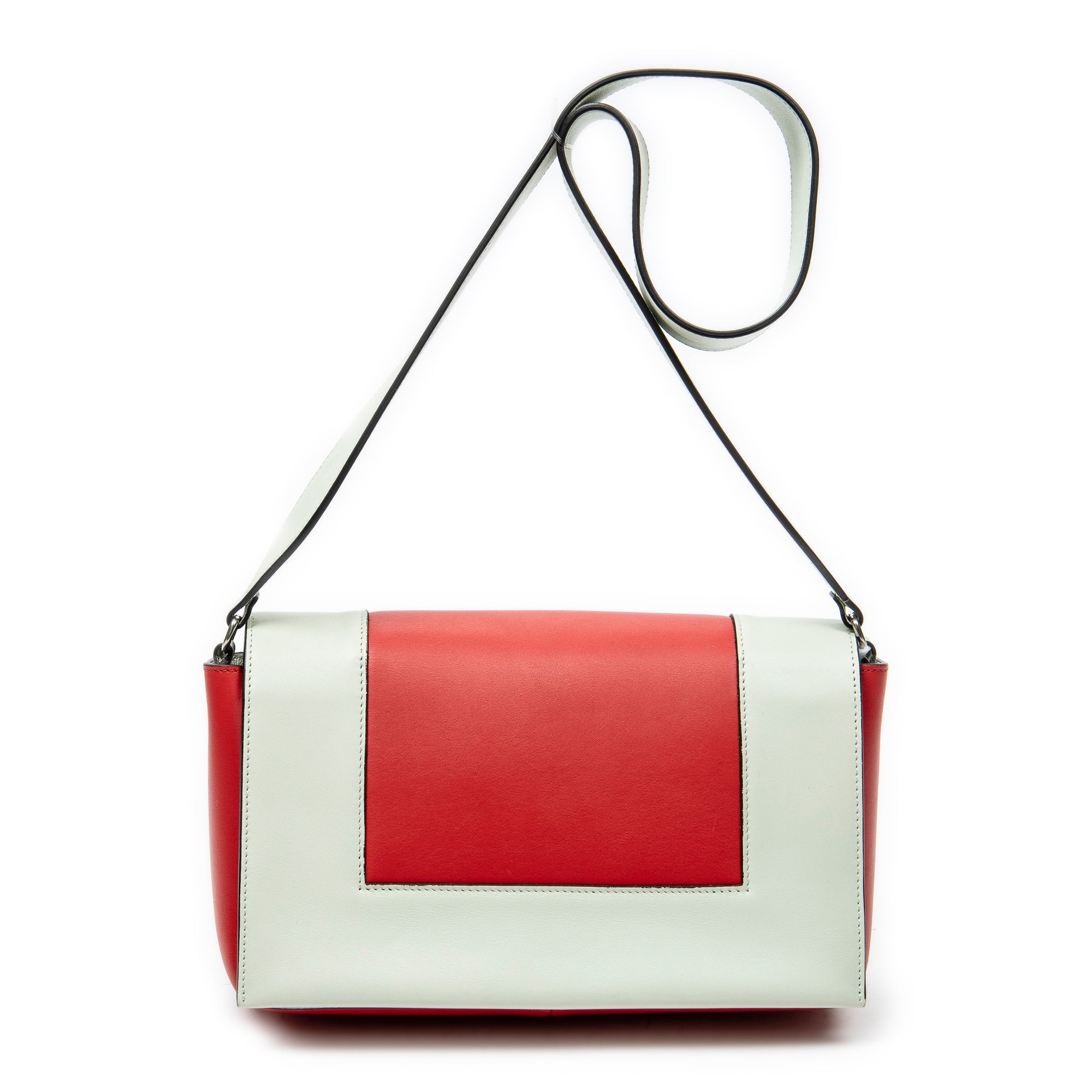 Shoulder Bag Medium Frame Crossbody Red Calfskin Leather