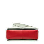 Shoulder Bag Medium Frame Crossbody Red Calfskin Leather