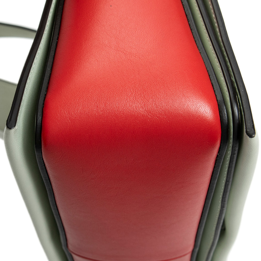 Shoulder Bag Medium Frame Crossbody Red Calfskin Leather