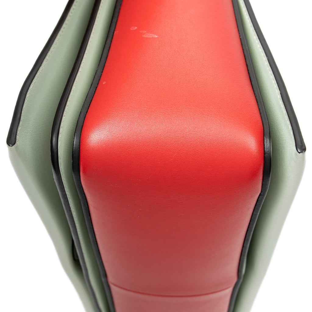 Shoulder Bag Medium Frame Crossbody Red Calfskin Leather