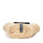 Handbag Small Marcie Basket Blue Woven Raffia Canvas