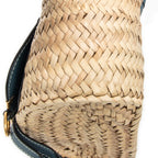 Handbag Small Marcie Basket Blue Woven Raffia Canvas