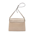 Shoulder Bag Medium Faye Grey Calfskin Leather