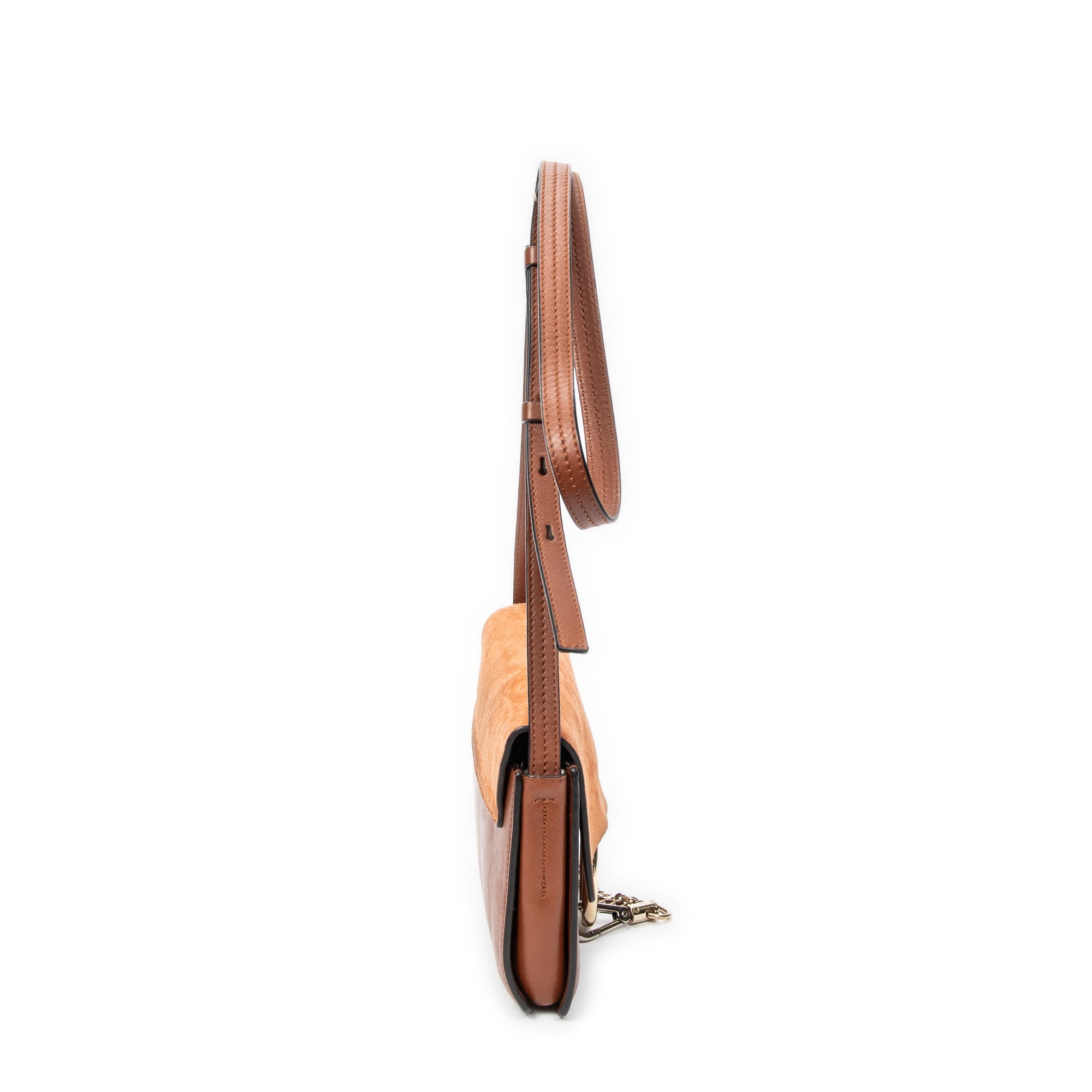 Shoulder Bag Small Faye Brown Calfskin Leather