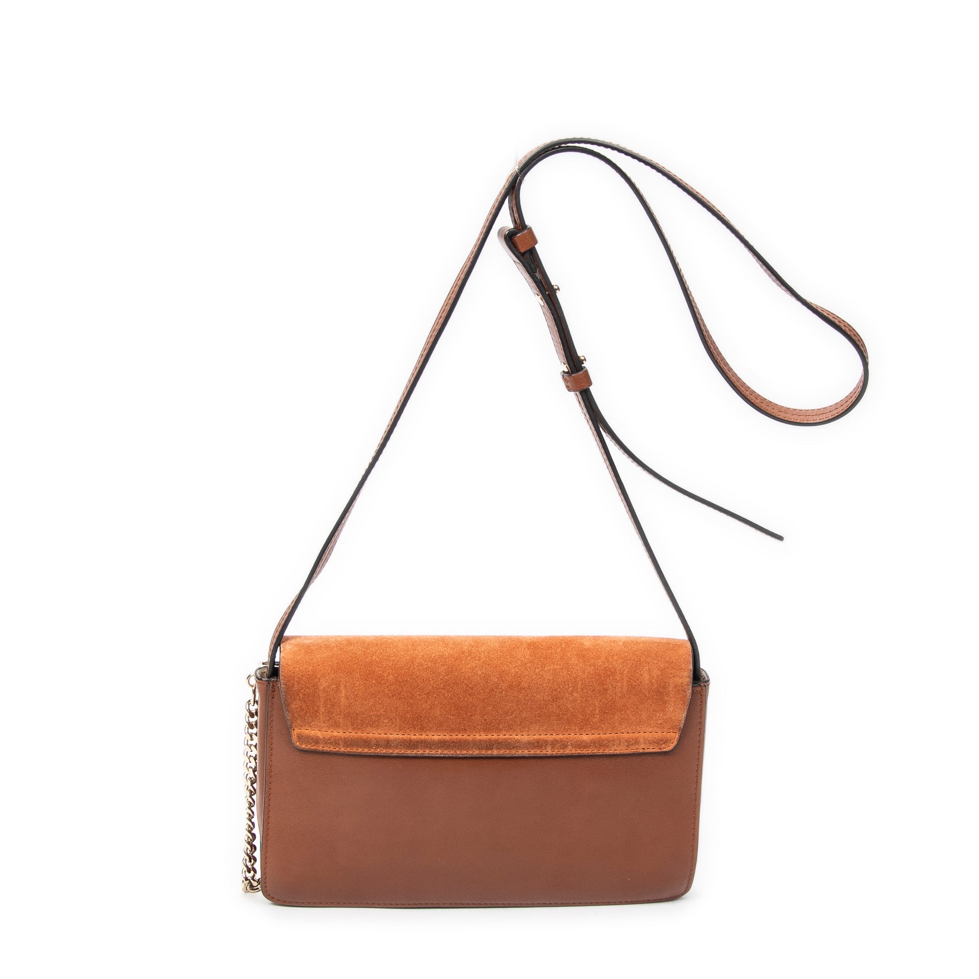 Shoulder Bag Small Faye Brown Calfskin Leather