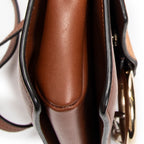 Shoulder Bag Small Faye Brown Calfskin Leather