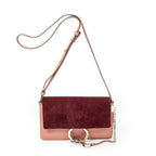 Shoulder Bag Small Faye Pink Calfskin Leather