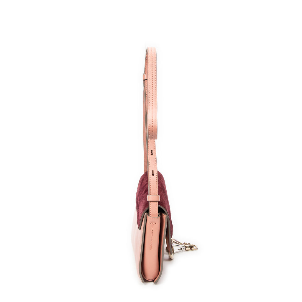 Shoulder Bag Small Faye Pink Calfskin Leather