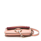 Shoulder Bag Small Faye Pink Calfskin Leather