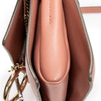 Shoulder Bag Small Faye Pink Calfskin Leather