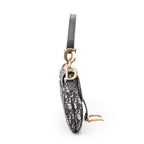 Shoulder Bag New Saddle Bag Navy Oblique Jacquard Canvas