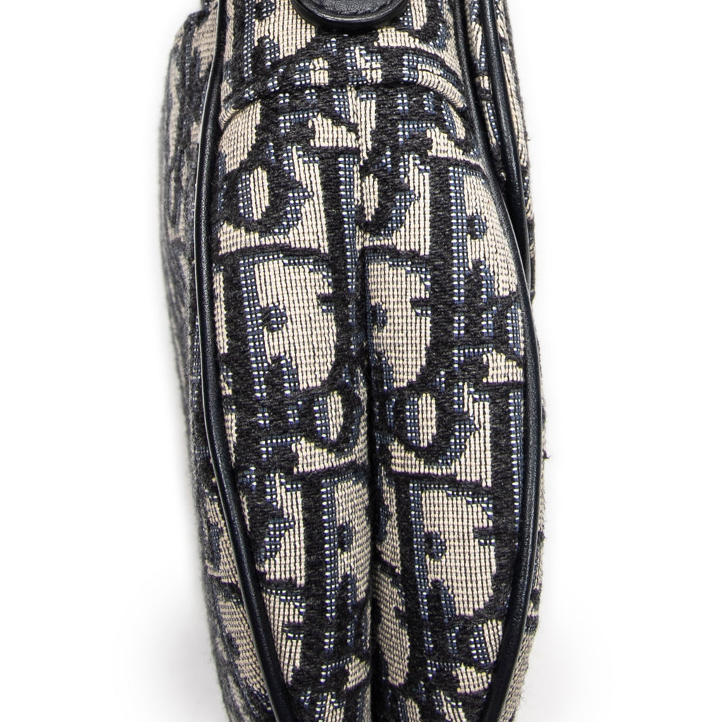 Shoulder Bag New Saddle Bag Navy Oblique Jacquard Canvas
