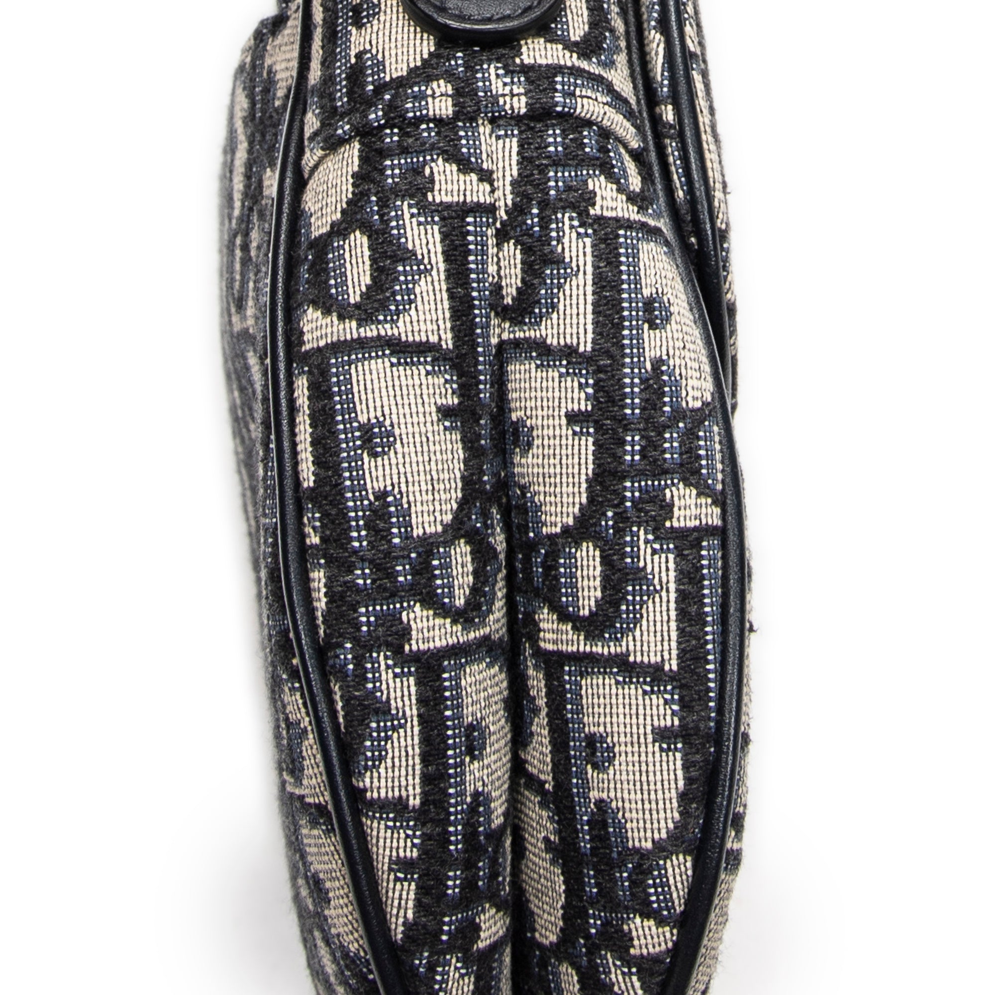 Shoulder Bag New Saddle Bag Navy Oblique Jacquard Canvas