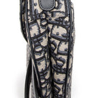 Shoulder Bag New Saddle Bag Navy Oblique Jacquard Canvas