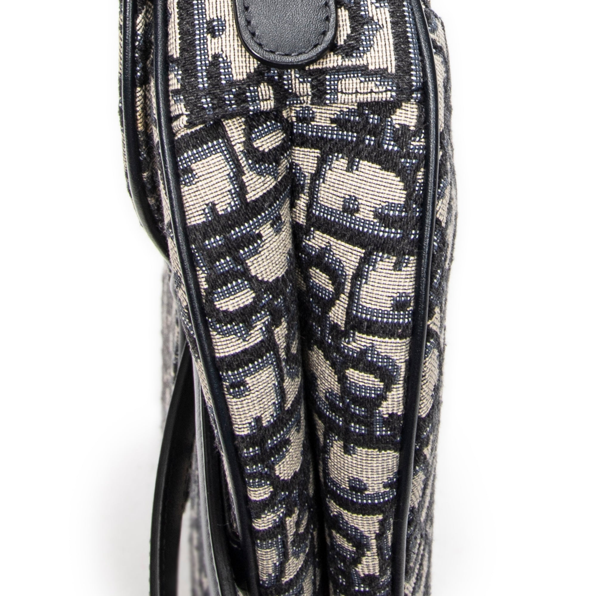Shoulder Bag New Saddle Bag Navy Oblique Jacquard Canvas