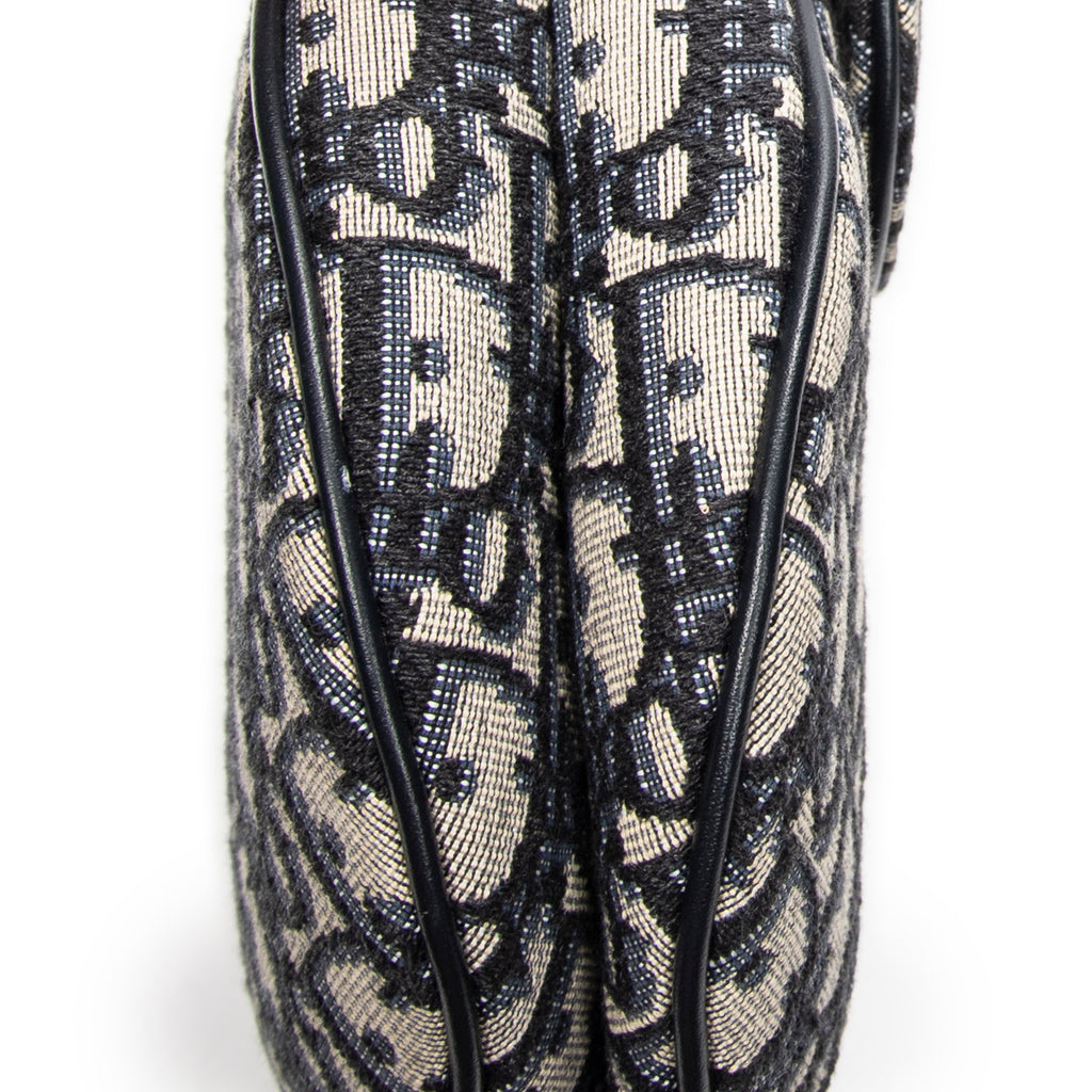 Shoulder Bag New Saddle Bag Navy Oblique Jacquard Canvas