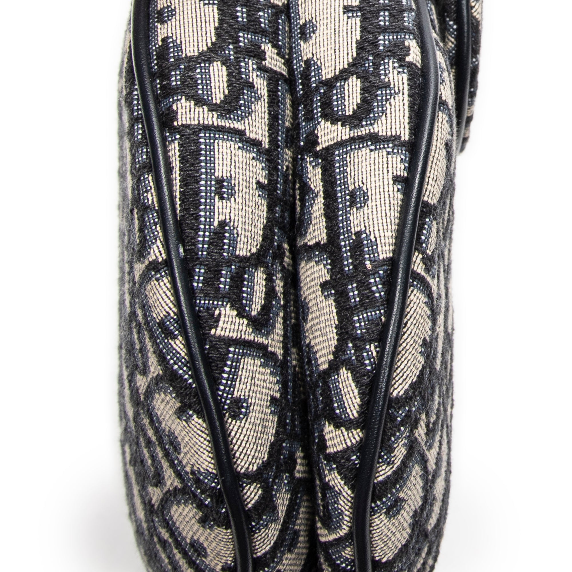 Shoulder Bag New Saddle Bag Navy Oblique Jacquard Canvas