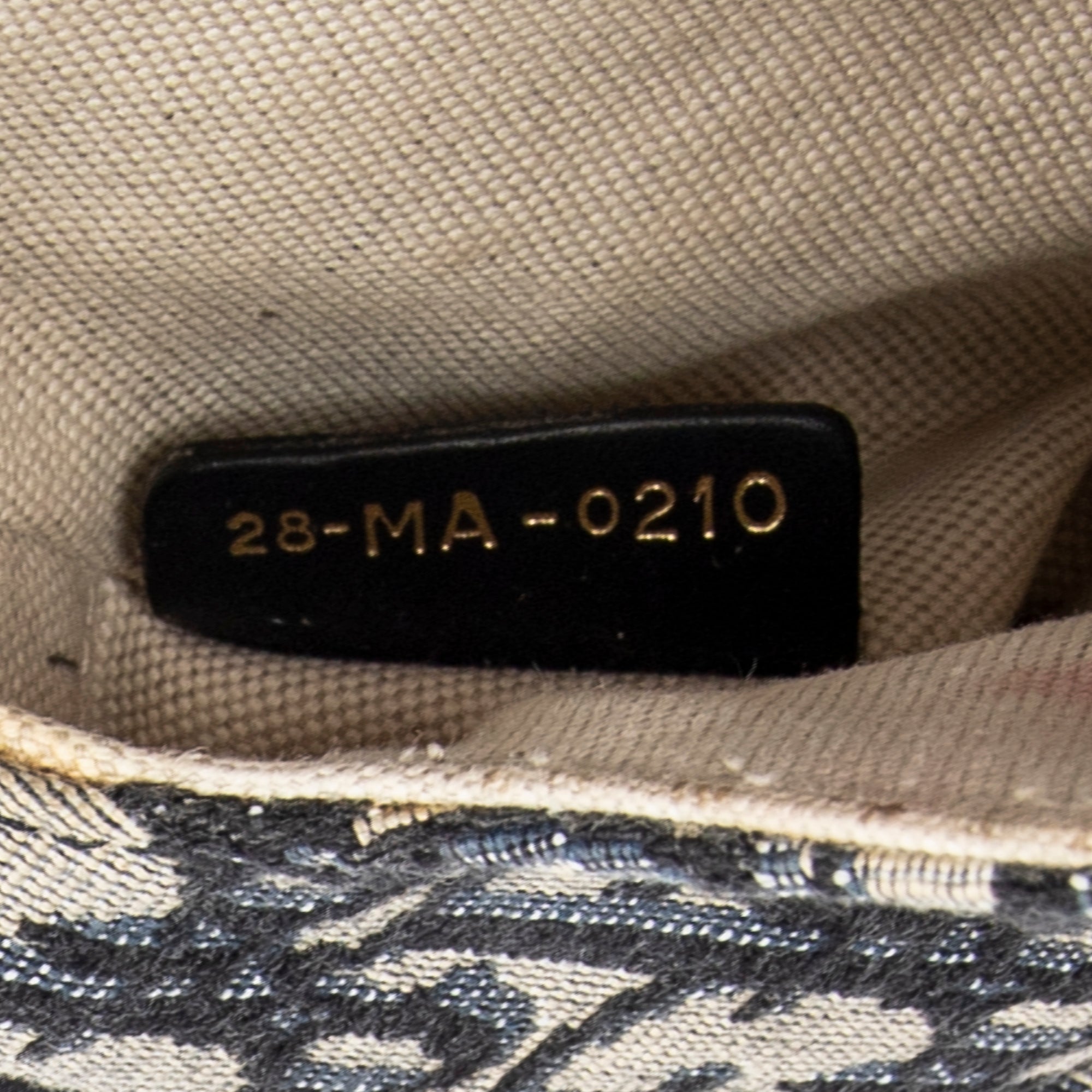 Shoulder Bag Mini Saddle Navy Oblique Jacquard Canvas