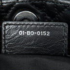 Shoulder Bag Small Soft Shopping Tote Black Cannage Lambskin Leather