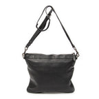 Shoulder Bag Large Messenger Black Grained Calfskin Leather