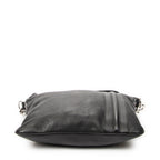 Shoulder Bag Large Messenger Black Grained Calfskin Leather